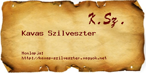 Kavas Szilveszter névjegykártya